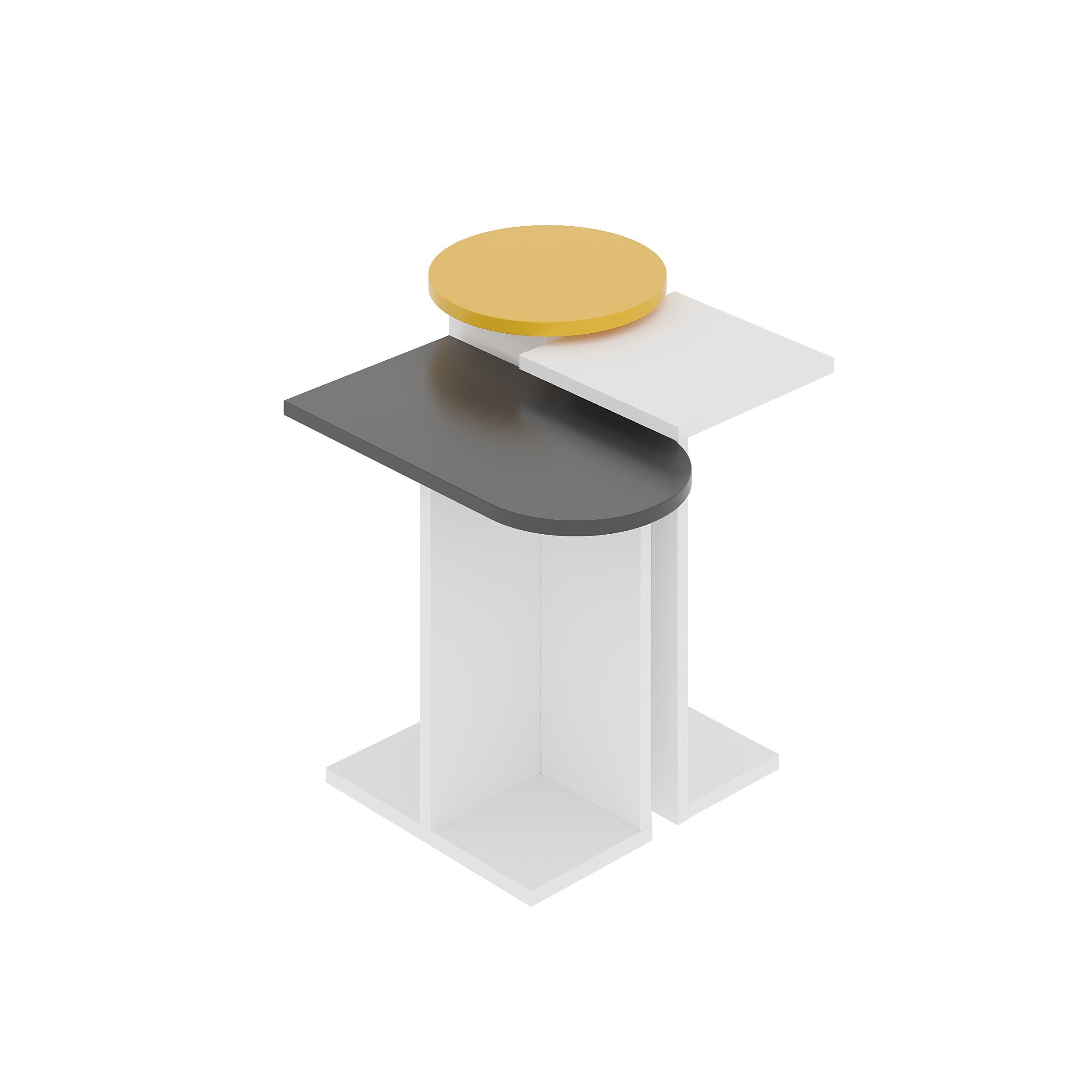 Decortie Beistelltisch Mund, Modern Beistelltisch, Mehrzweck mit Kreativität, 50 x 27 x 46 cm