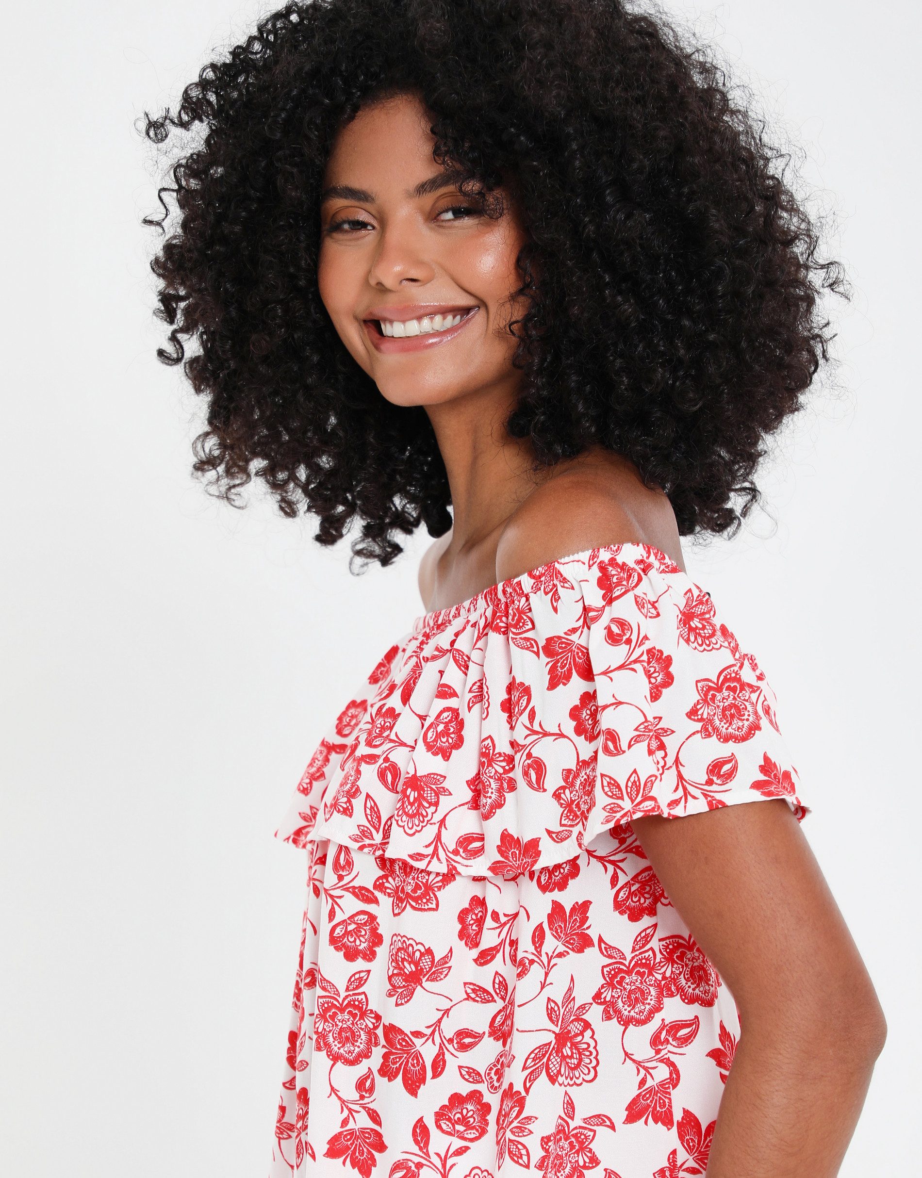 Threadbare Blusentop THB Coronation Bardot Top im sommerlichen Look