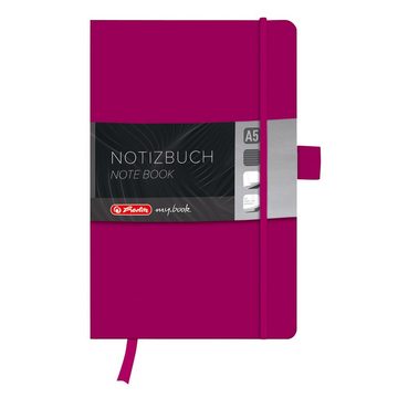 Herlitz Notizbuch Herlitz Notizbuch / DIN A5 / 96 Blatt / liniert / in Lederoptik / Farb