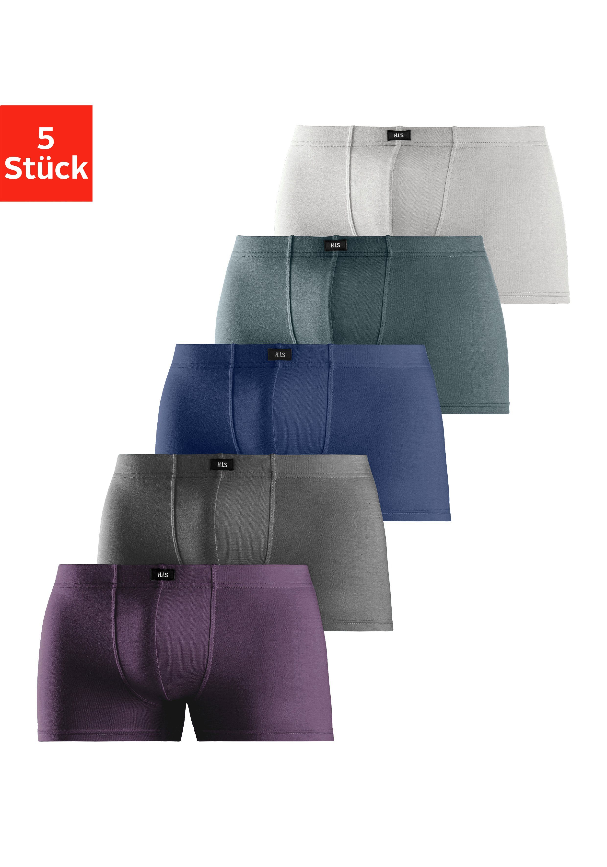 H.I.S Boxer "Boxershorts für Herren" Packung, 5 Stk. tlg., aus Baumwolle günstig online kaufen