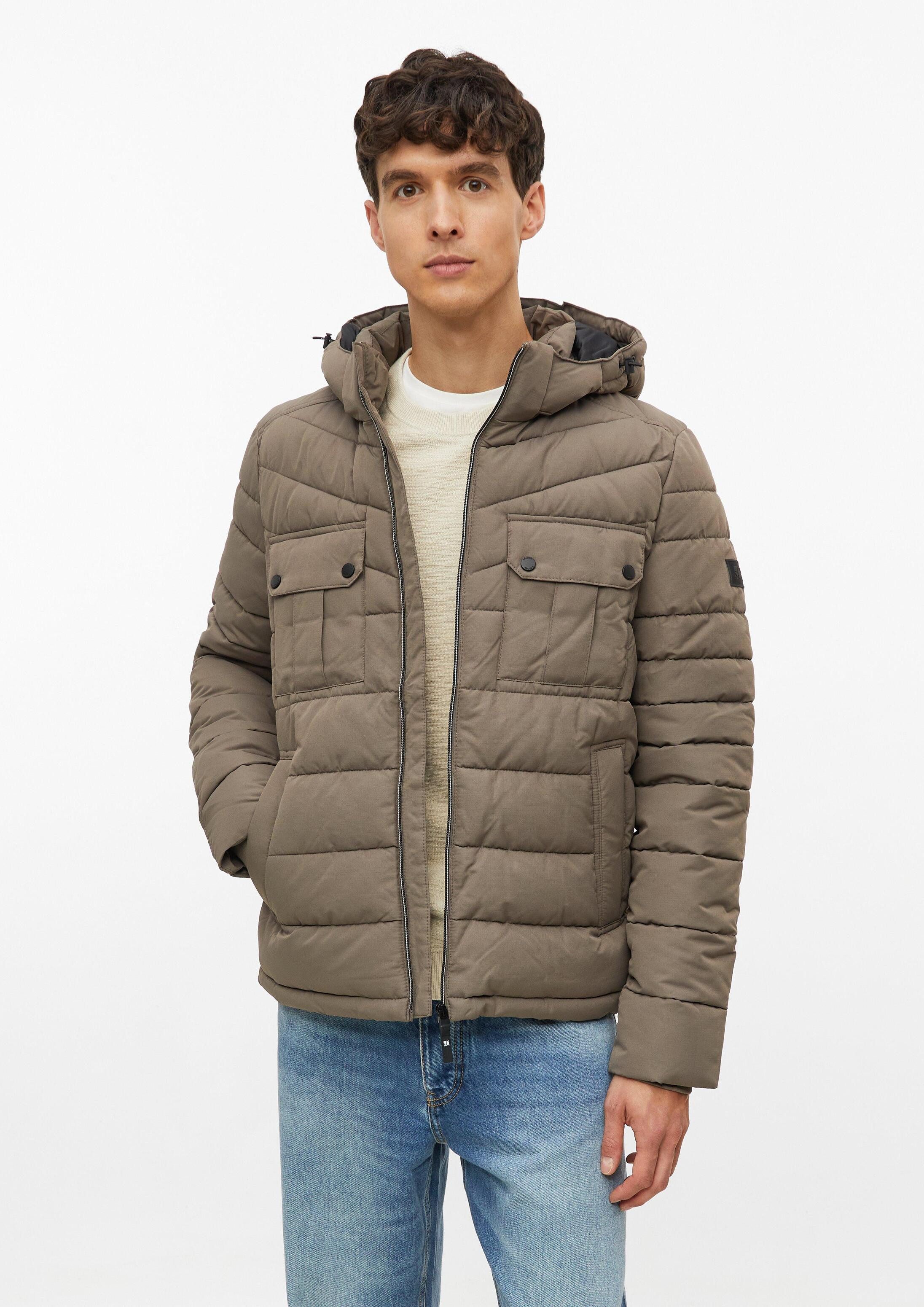 s.Oliver Winterjacke Outdoor-Jacke Puffer-Jacke mit abnehmbarer Kapuze und sportiven Details