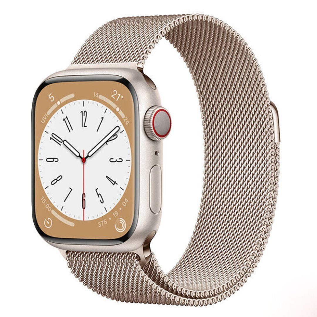 SmartUP Uhrenarmband Uhrenarmband für Apple Watch 1-9 / SE Metall Milanese Edelstahl, Milanese Armband für 38/40/41mm und 42/44/45/49mm #7 Polarstern