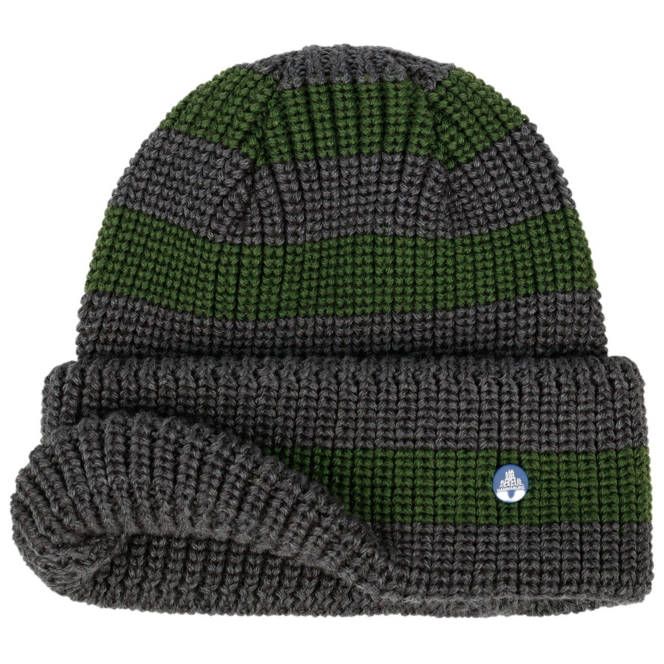 Hammaburg Beanie (1-St) Wollmütze mit Umschlag, Made in Italy