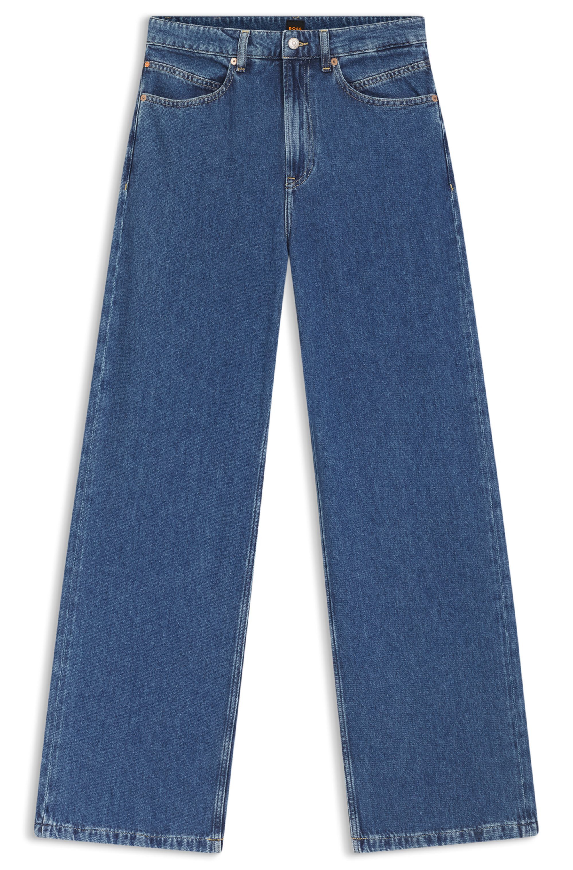 BOSS ORANGE Weite Jeans MARLENE HR 10.0 Premium Damenmode mit hohem Bund