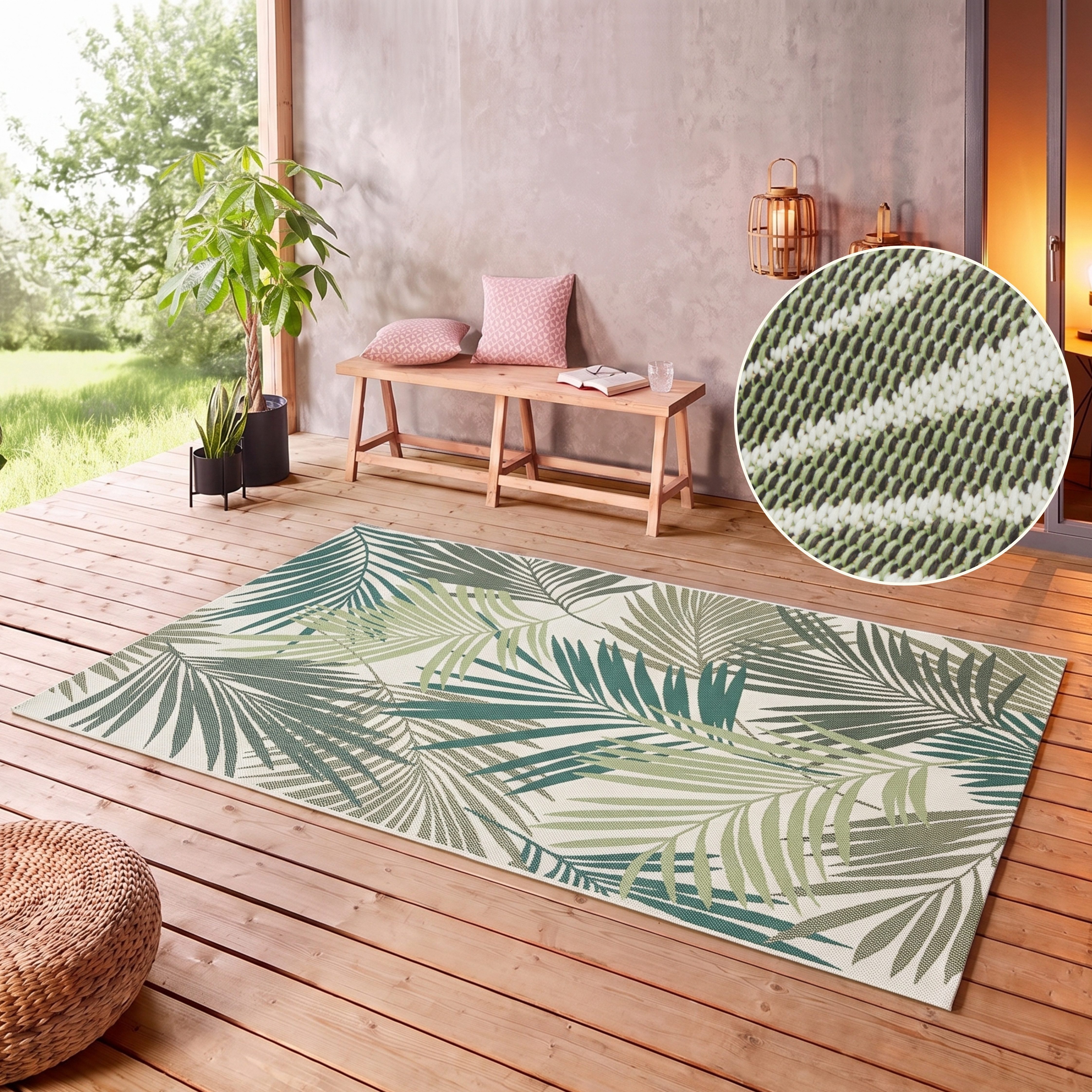 HANSE Home Teppich Vai, rechteckig, Höhe: 8 mm, In- & Outdoor, Geometrisches Muster, Garten, Terrasse, Wohnzimmer
