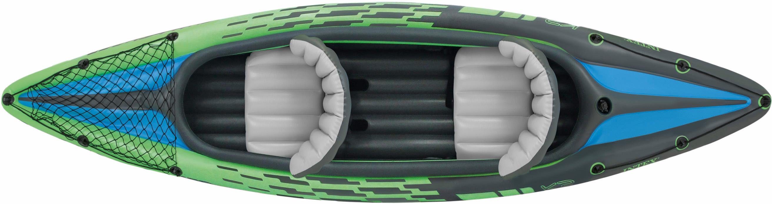 Intex Zweierkajak Challenger K2, (Set, -, mit 2 Paddeln und Luftpumpe)