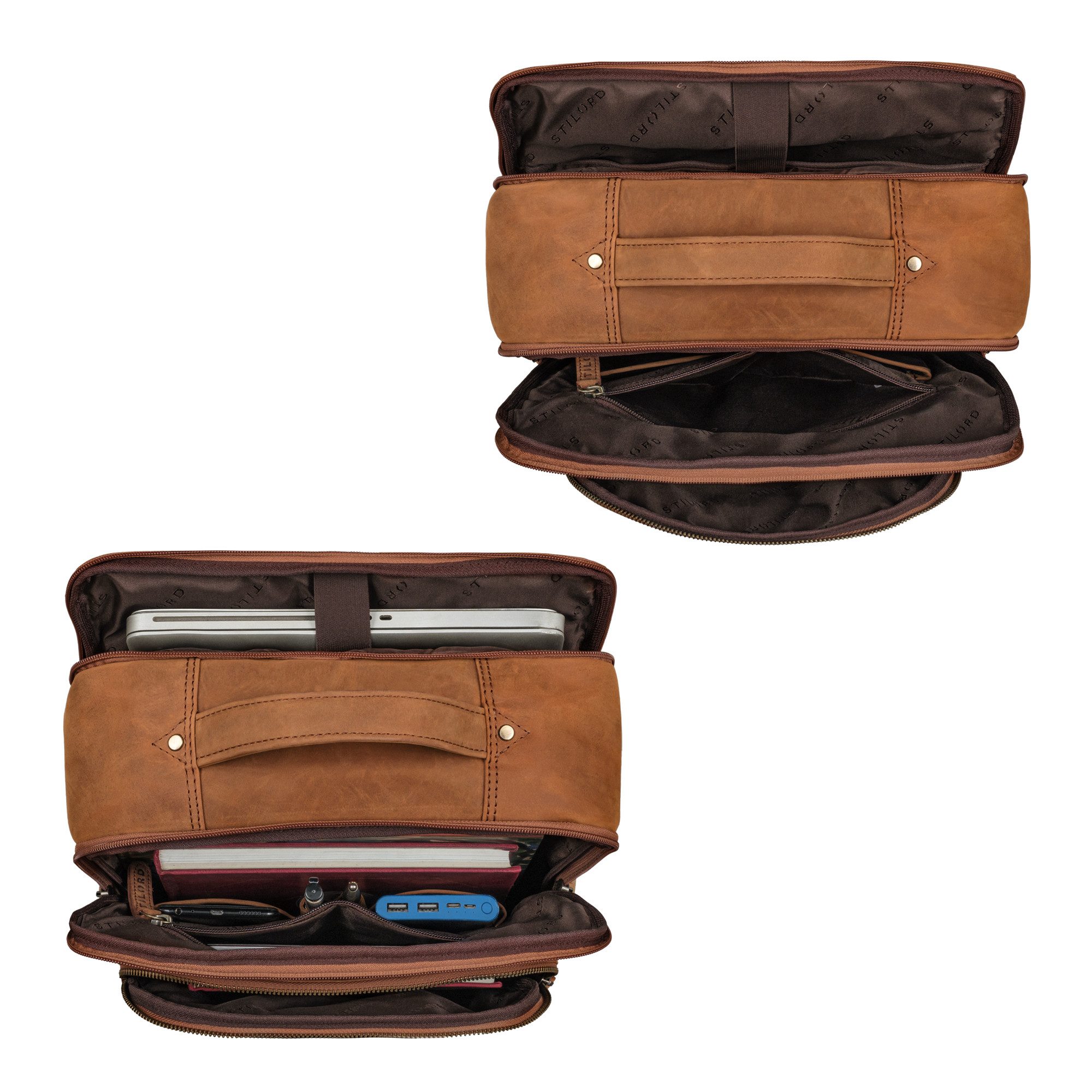 STILORD Notebookrucksack "Coryo" Laptop Rucksack Leder Groß