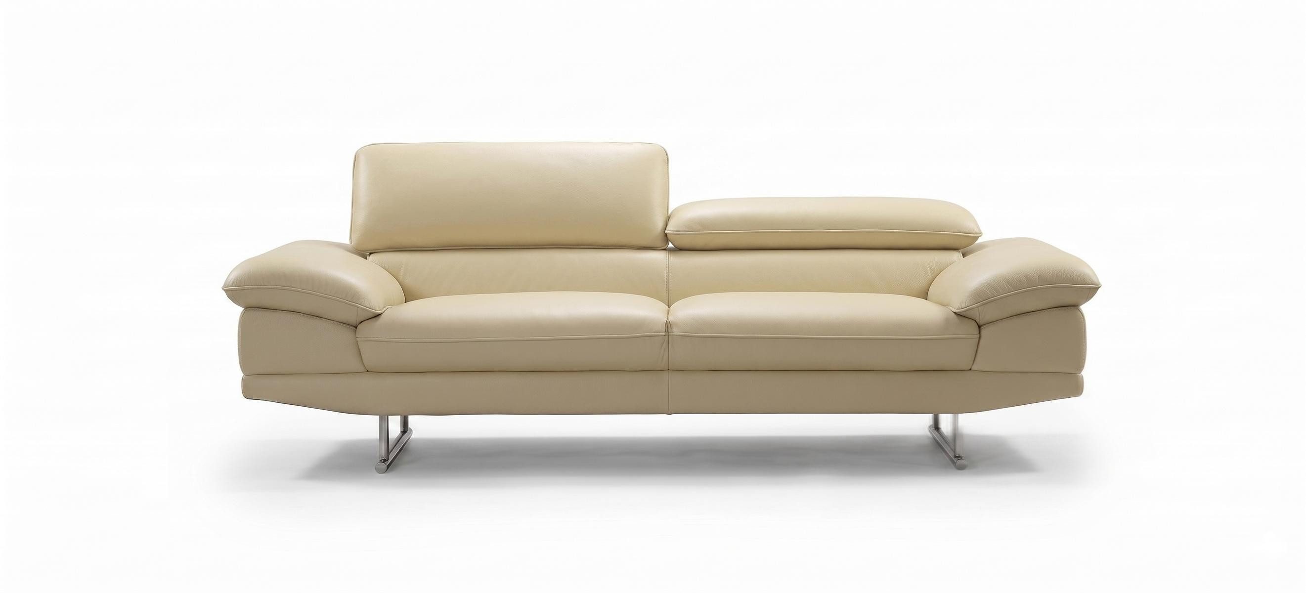 Salottini Sofa Luxus XL 3er Sofa Bassano 3-Sitzer Leder Couch beige, Handarbeit