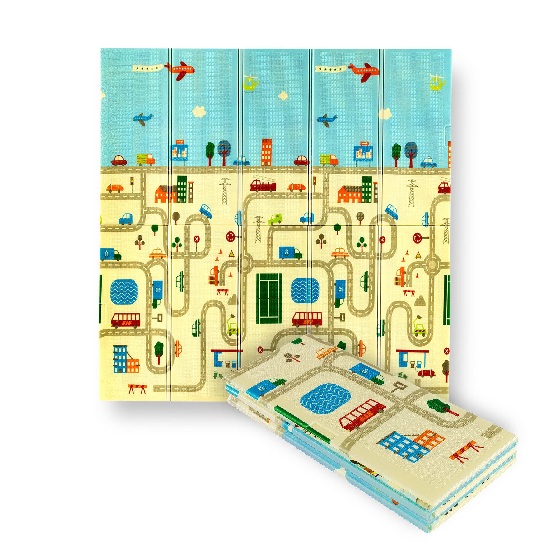 NILS FUN Spielmatte Krabbelmatte Spielteppich Schaummatte Faltmatte Babymat günstig online kaufen