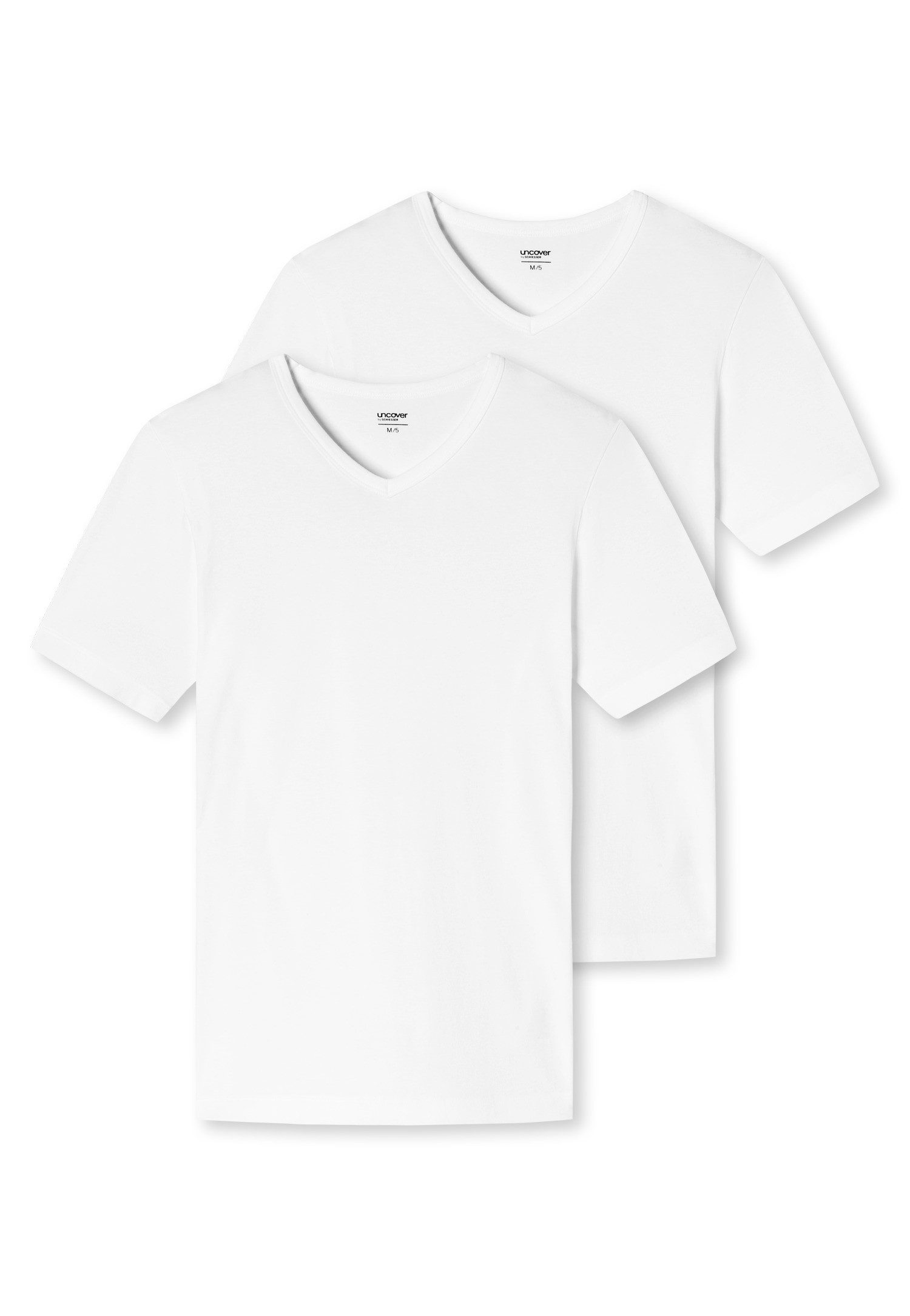 uncover by SCHIESSER V-Shirt Uncover Cotton (2er Pack) V-Neck, Kurzarm, Multipack, Cotton-Mix, elastisch