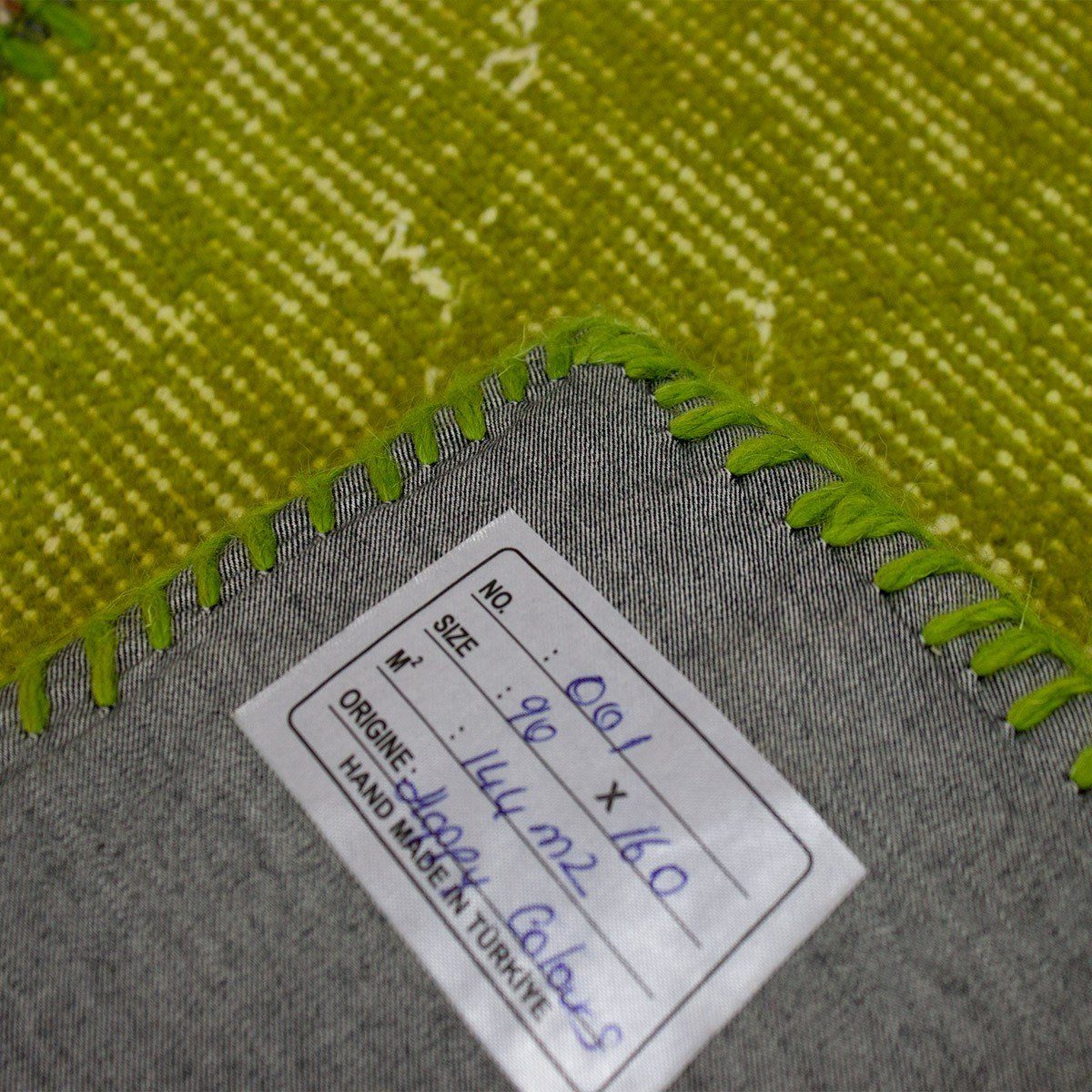 Vimoda Wollteppich Orientteppich Vintage Handgeknüpft, Rechteckig, Höhe: 5 mm, Patchwork Kariert, Hochwertiger, Original, Wohnzimmer, 90x160cm