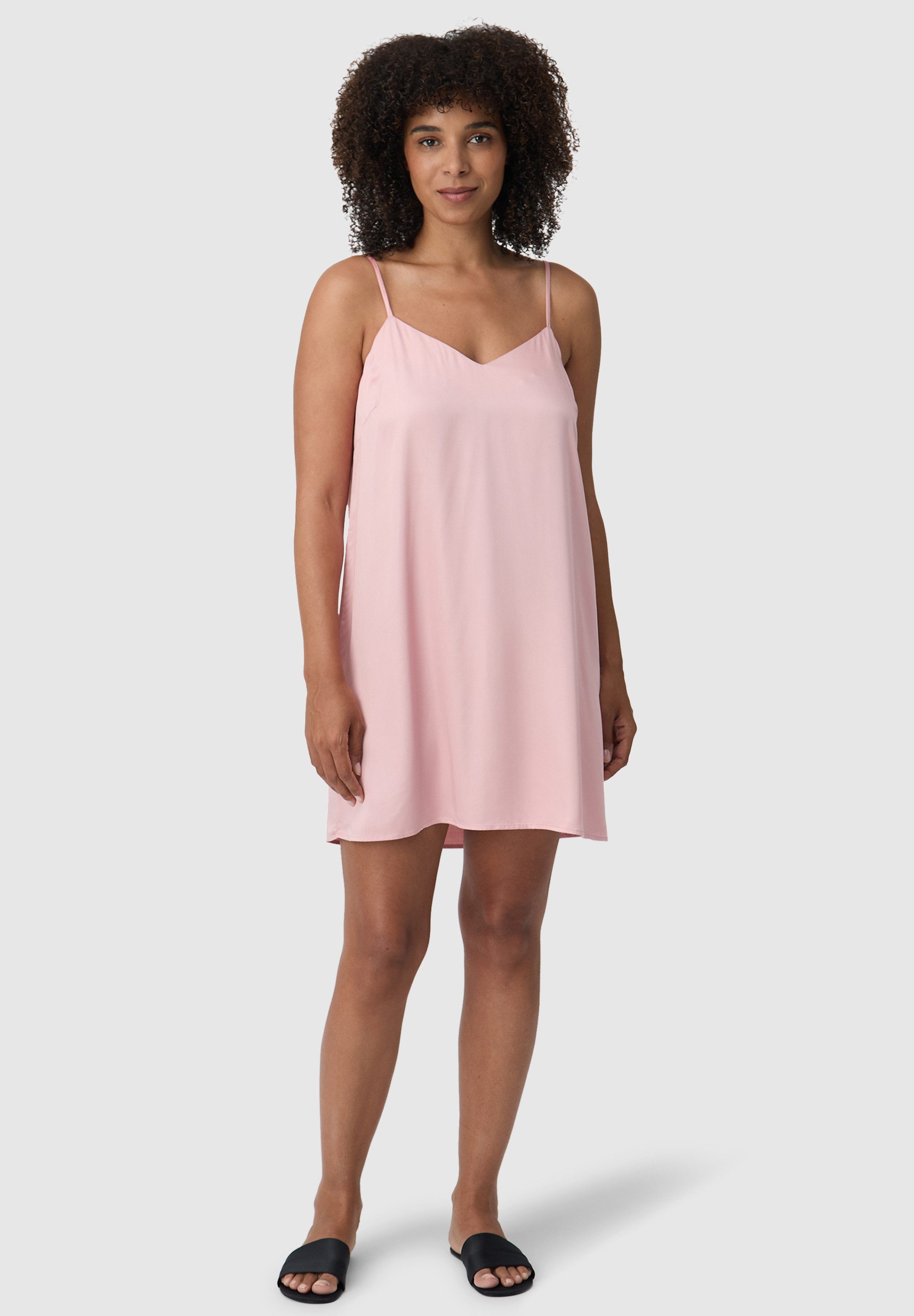 Les Lunes Negligé BLOOM Sleep Dress shiny Nachthemd, Satin Optik, weich, atmungsaktiv, Slip Dress, Sleepwear