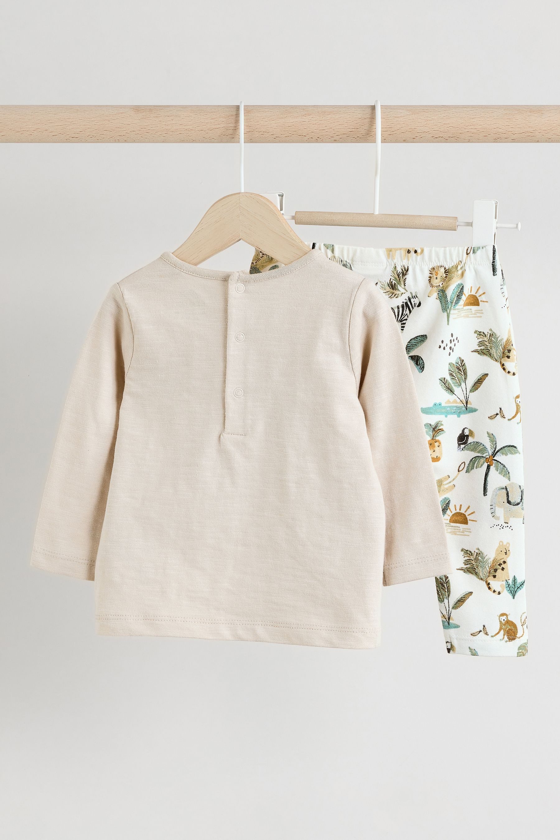 Next Shirt & Leggings Babyset 100 % Baumwolle Dinosaurier (2-tlg)