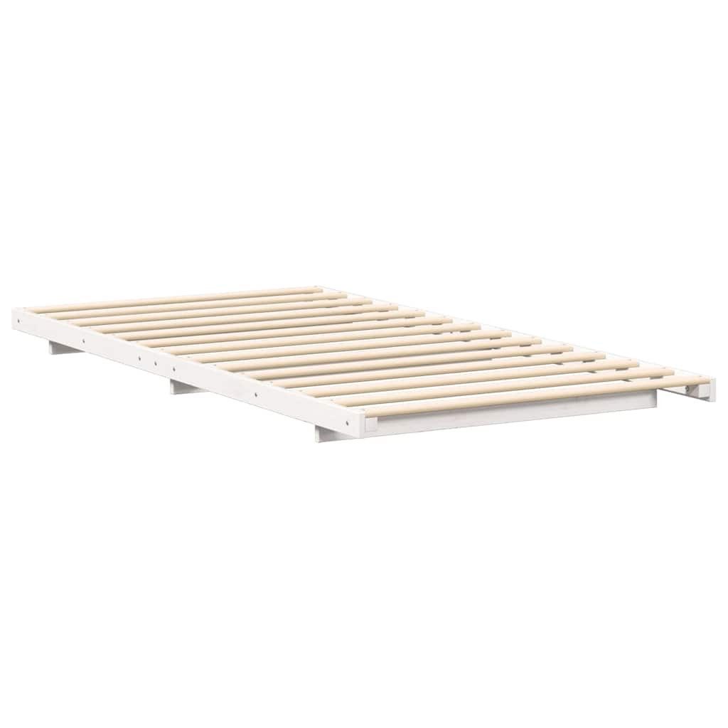 vidaXL Bett Bodenbettgestell Weiß 75 x günstig online kaufen