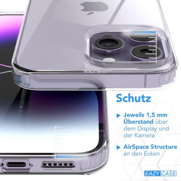 EAZY CASE Handyhülle Crystal Clear Case für Apple iPhone 14 Pro Max 6,7 Zoll, Schutzhülle Kameraschutz Silikonhülle Transparent Handyhülle Slimcover