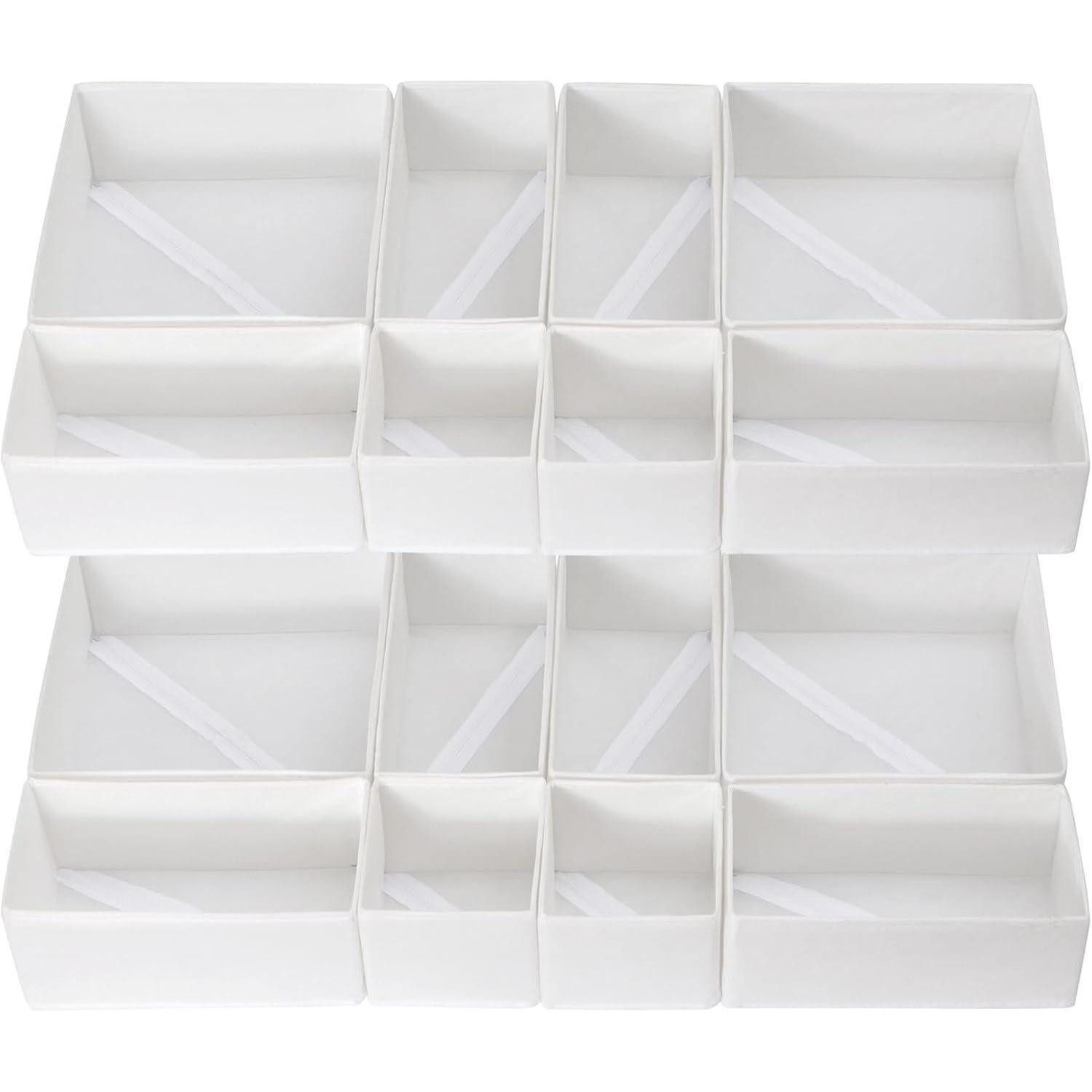 LuxusKollektion Schubladeneinsatz Schubladen Organizer 16er Set 16er Set Weiß für HEMNES 108x131