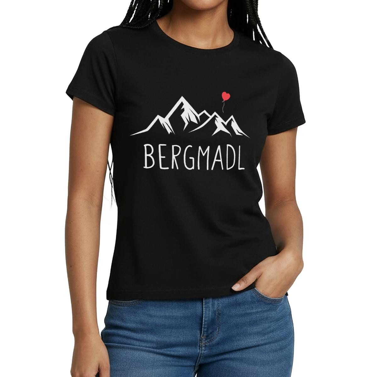 Spreadshirt T-Shirt Bergmadl Wandern Berge Alpen Damen Frauen T-Shirt (1-tl günstig online kaufen