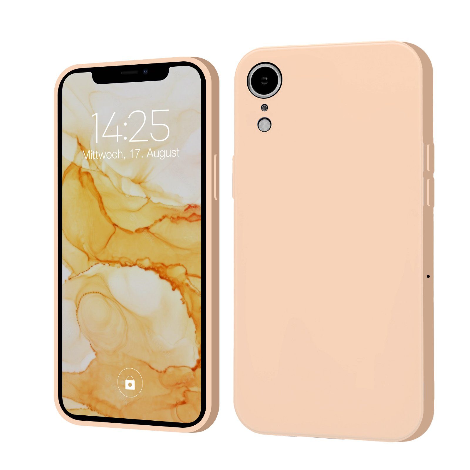 Tec-Expert Handyhülle SoftGrip Cover Hülle für Apple iPhone XR, Cover Bumper Case viele Farben wahlweise mit Glas