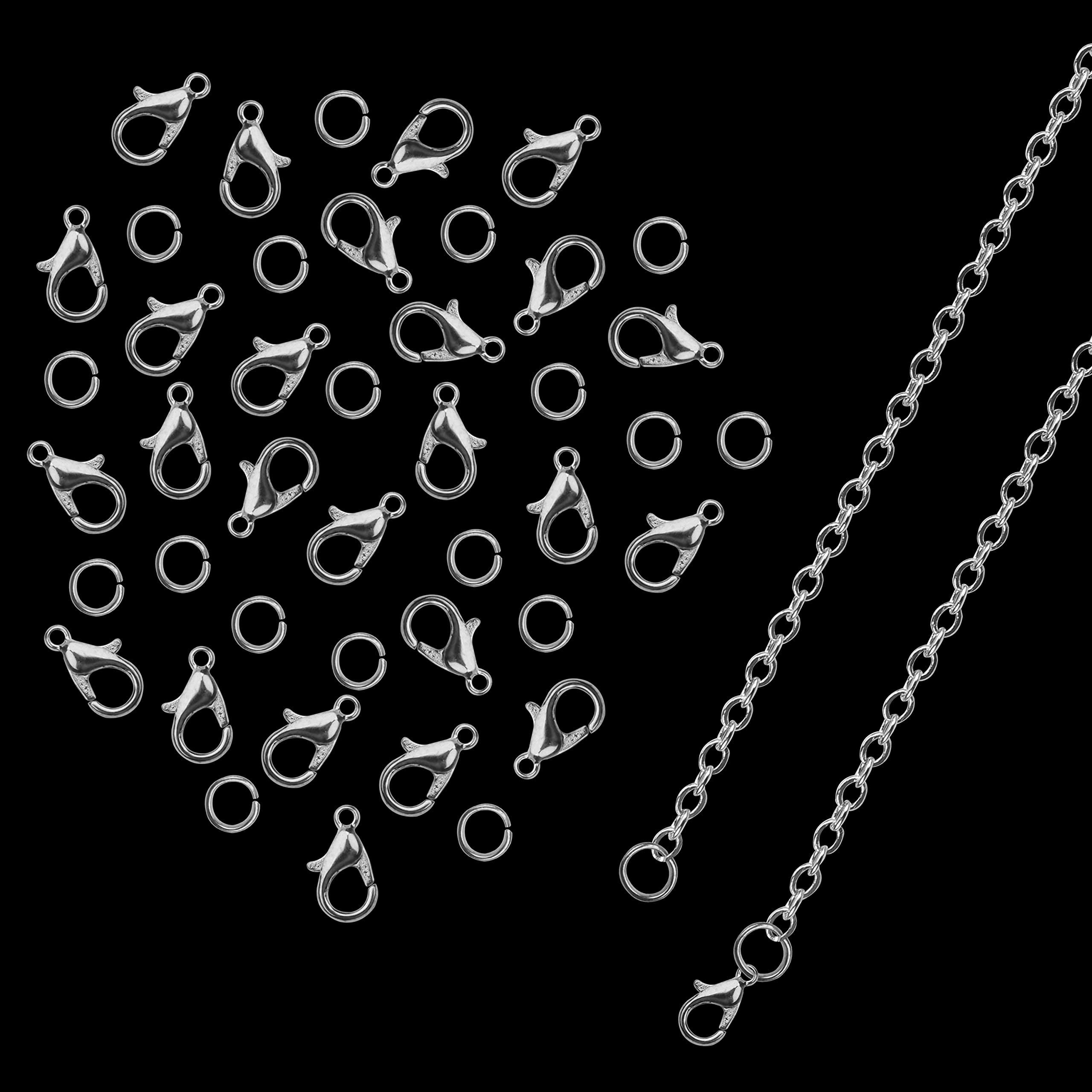 Silver DIY-Halsketten, Necklaces for Kurtzy 33ft Metall, für Chain 33ft Silberkette DIY Rundstahlkette