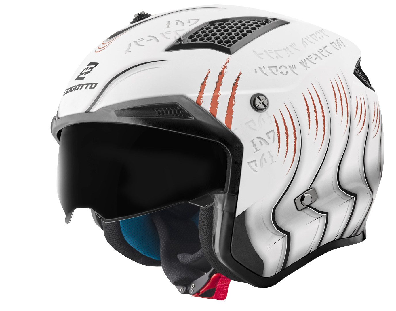 Bogotto Motorradhelm Radic Waheela 22.06 Helm, Herausnehmbares Innenfutter,integriertes Sonnenvisier – Bild 4 von 5