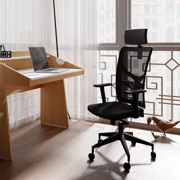 Levira Home Bürostuhl Bürostuhl mit Armlehnen, Mio Comfort Plus, Schwarz