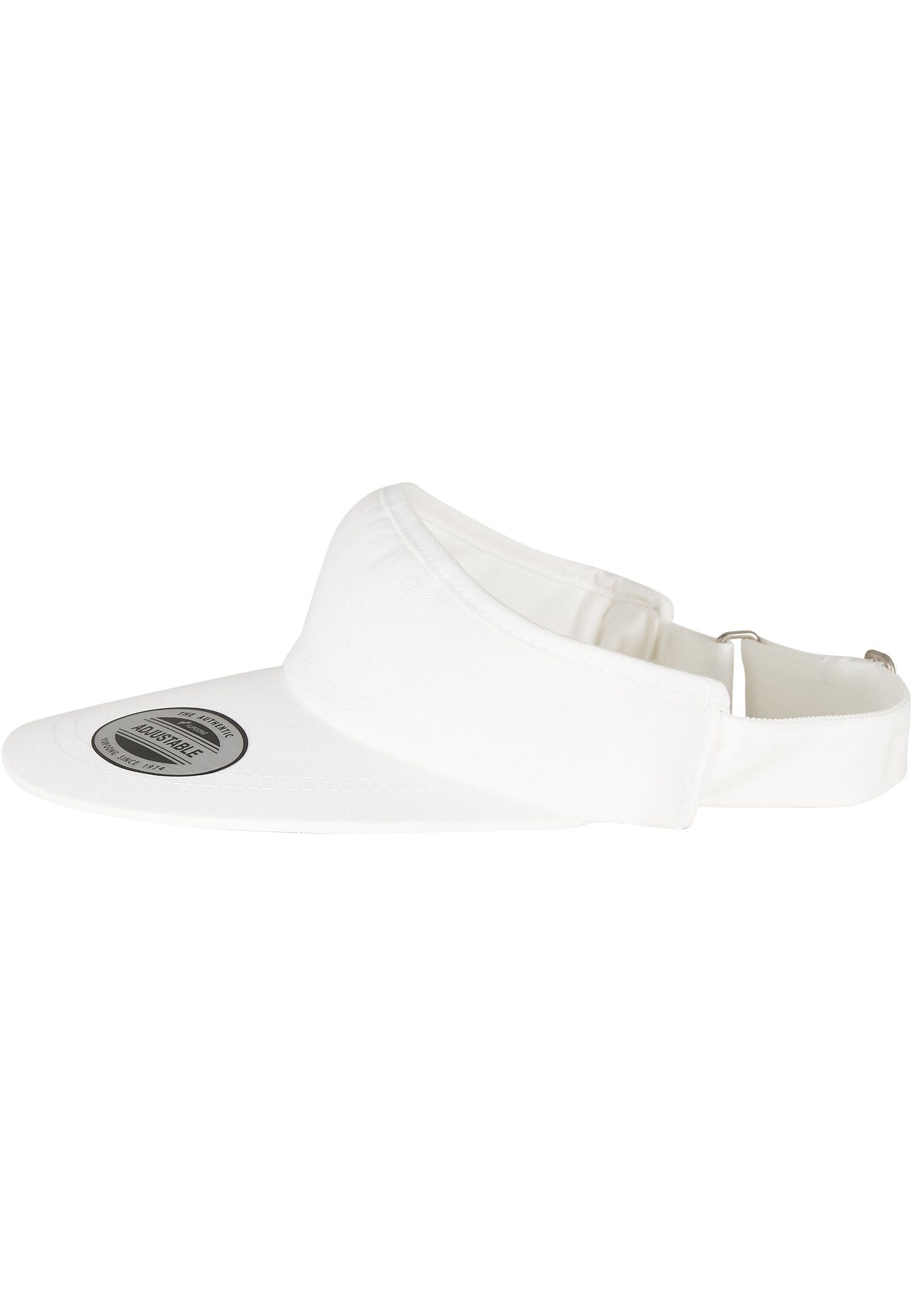 Round Flexfit white Flat Snapback Cap Visor Flex Cap