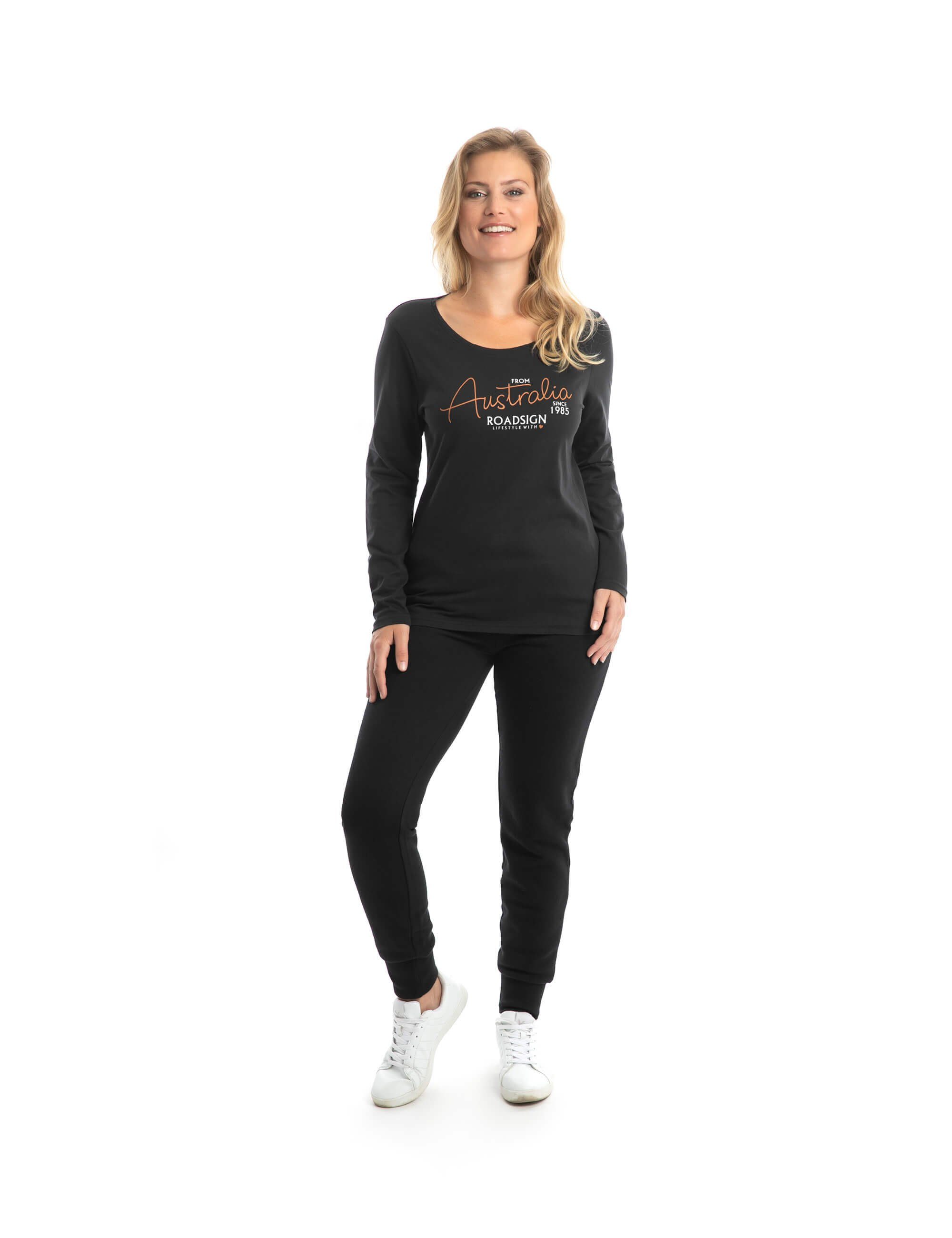 ROADSIGN australia Langarmshirt Australia (1, 1-tlg., 1) mit Aufdruck & Rundhalsausschnitt - aus 100% Baumwolle