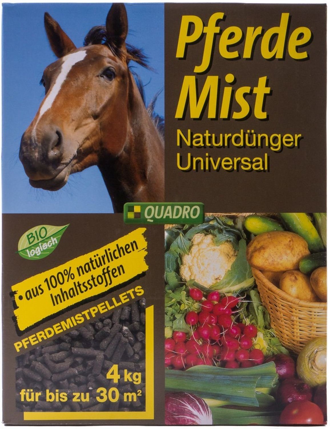 BURI Pflanzendünger Pferdemist 4kg pellettiert Naturdünger Dünger natürlich Garten bis ca.