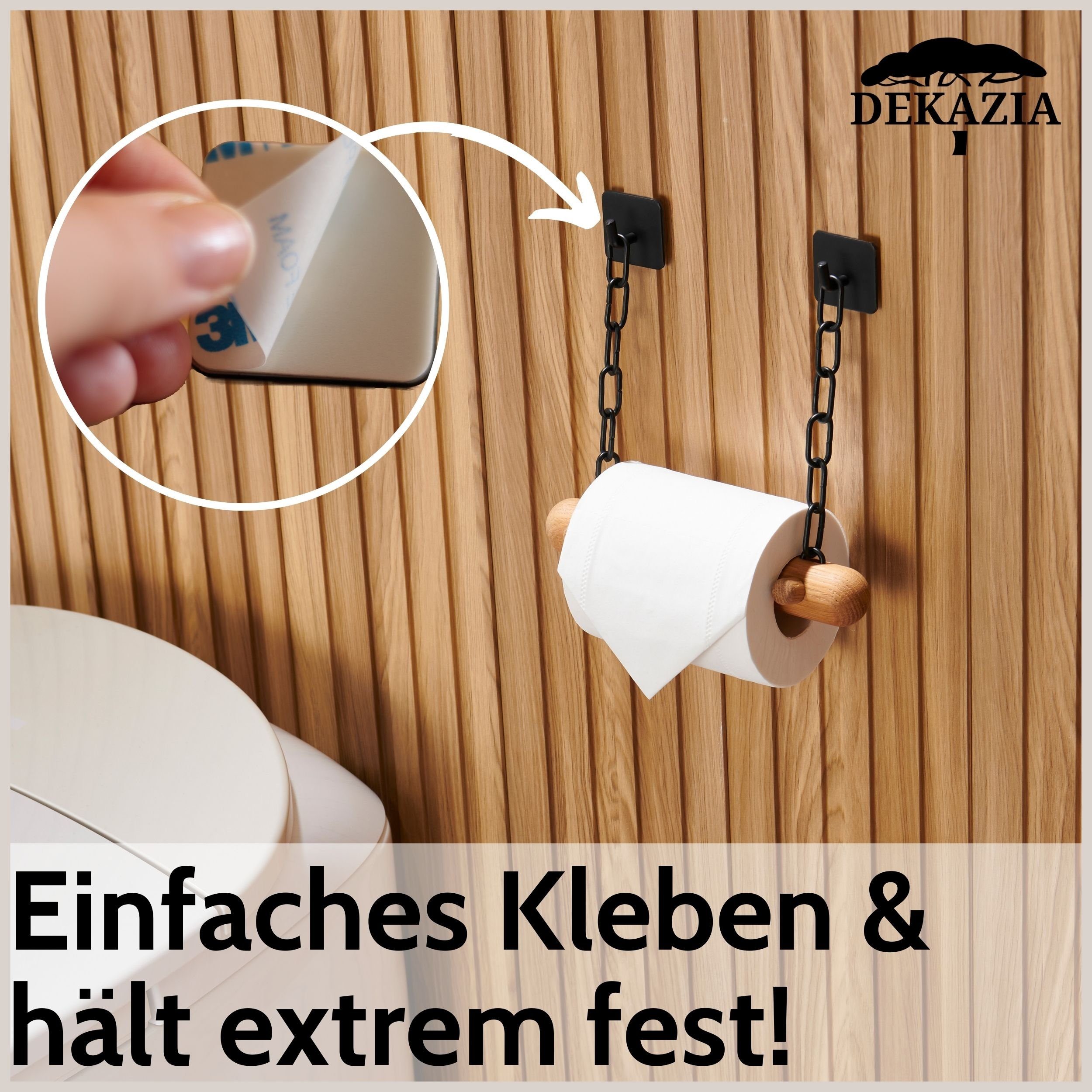 DEKAZIA Toilettenpapierhalter ohne Bohren, WC Papierhalter günstig online kaufen