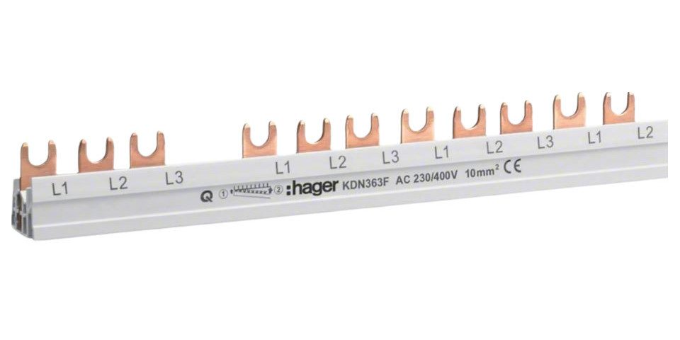 Hager Leitungsortungsgerät Hager Phasenschiene 3-polig, 12 Teilungseinheiten