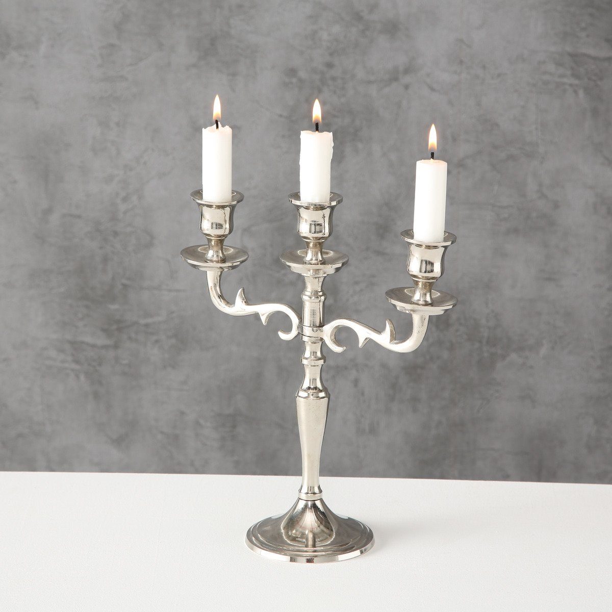 BOLTZE Kerzenständer Boltze Kerzenständer Varas silber günstig online kaufen