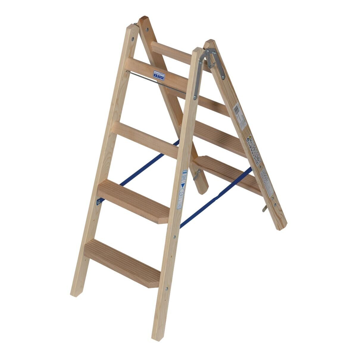 KRAUSE Doppelleiter STABILO, 2x 4 Stufen, mit Eimerhaken