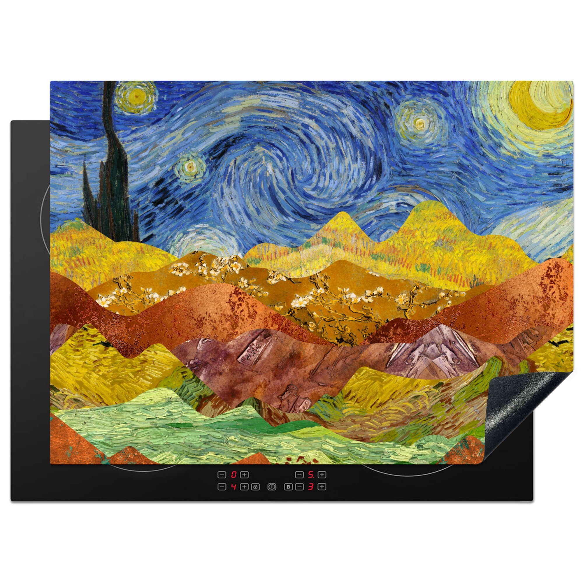 MuchoWow Herdblende-/Abdeckplatte Van Gogh - Alte Meister - Malerei, Vinyl, (1 tlg), 71x52 cm, Induktionskochfeld Schutz für die küche, Ceranfeldabdeckung