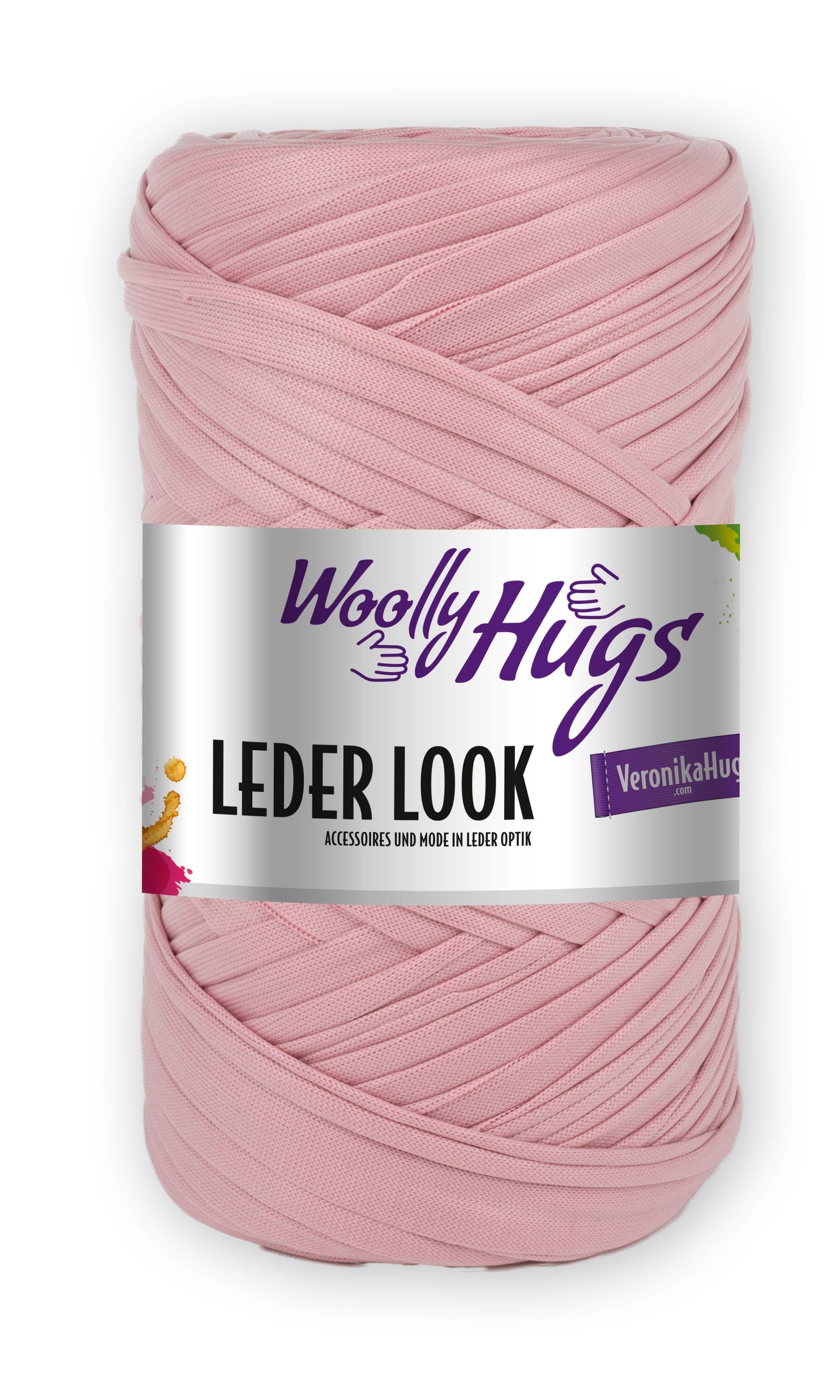Woolly Hugs Woolly Hugs LEDER LOOK Häkelwolle, 80 m (Luxus-Garn mit Leder-Optik, ideal für DIY-Taschen), 200 g
