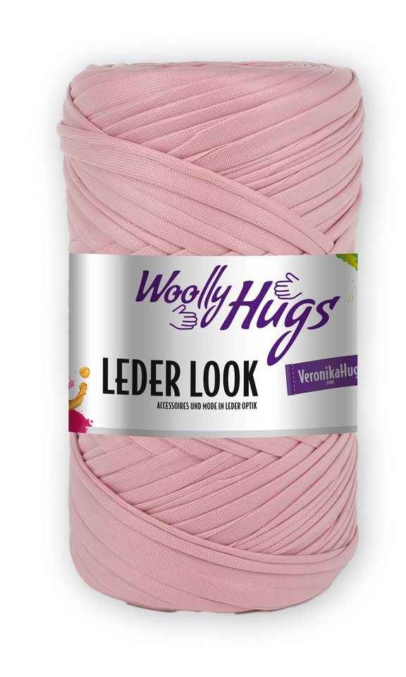 Woolly Hugs Woolly Hugs LEDER LOOK Häkelwolle, 80 m (Luxus-Garn mit Leder-Optik, ideal für DIY-Taschen), 200 g