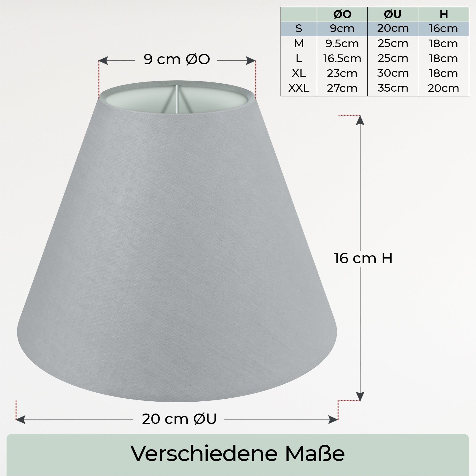 Wogati Lampenschirm Wogati Premium Stehlampe Lampenschirm Konisch – Bild 4 von 5