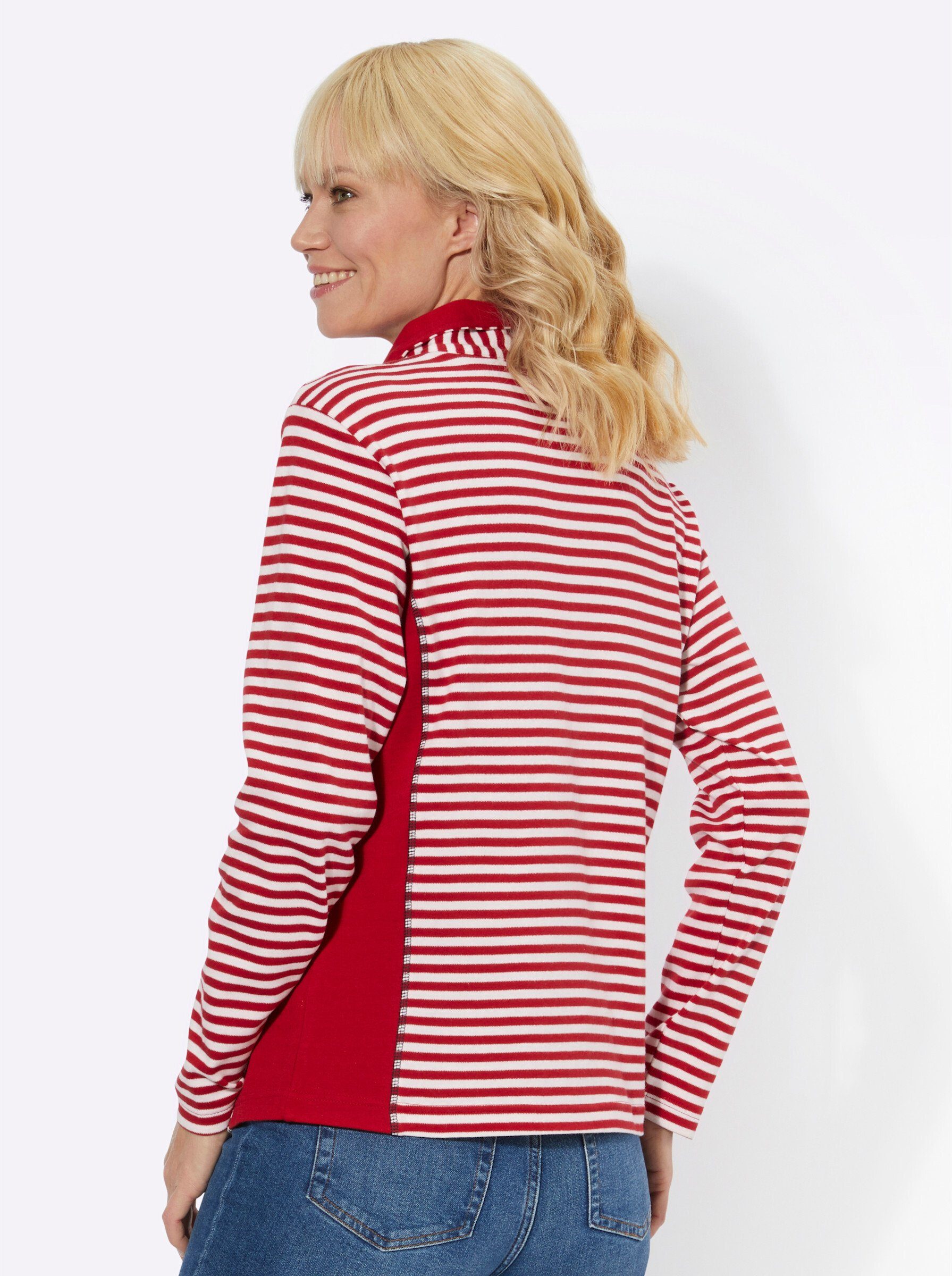 rot-ecru-geringelt Sweater WITT WEIDEN