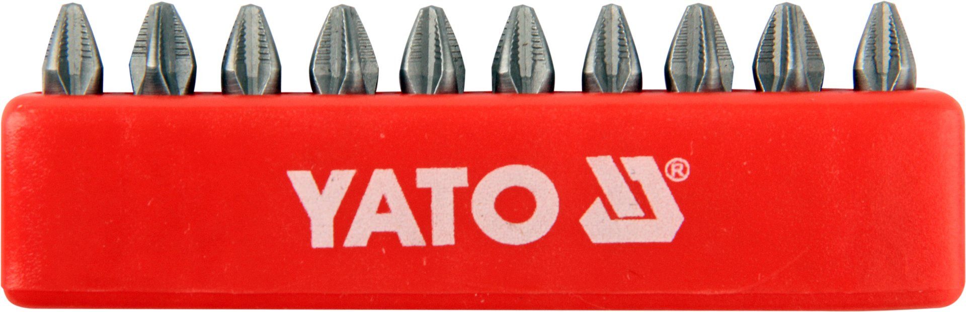 Yato Bit-Set Schrauber-Bit-Set Phillips PH2, 25 mm, 10-teilig, Schrauber-Bit-Set Phillips PH2, 25 mm, 10-teilig, 10-St., Schrauber-Bit-Set Phillips PH2, 25 mm, 10-teilig