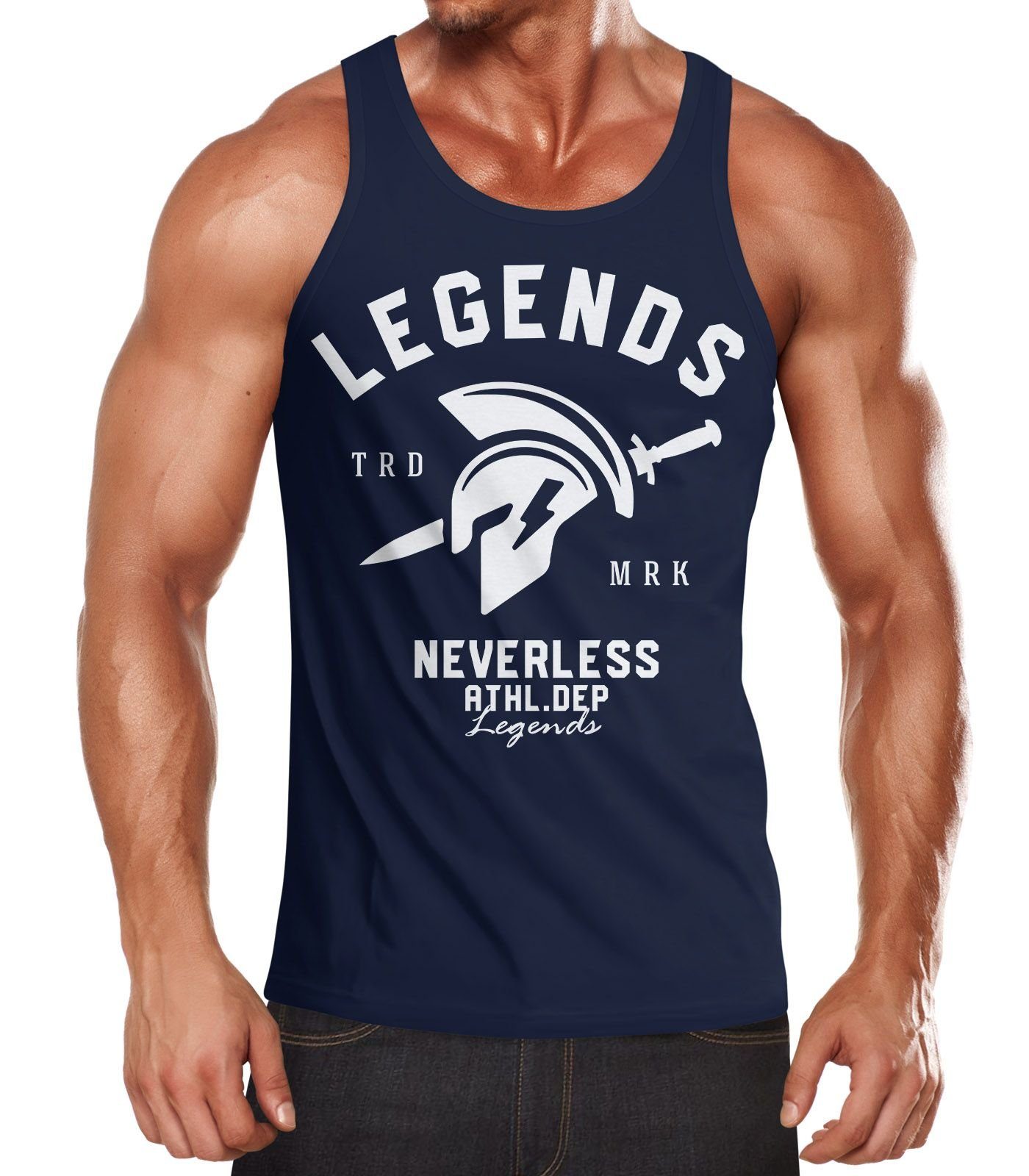 Neverless Tanktop »Cooles Herren Tank-Top Gladiator Sparta Gym Athletics  Sport Fitness Muskelshirt Muscle Shirt Neverless®« mit Print online kaufen  | OTTO