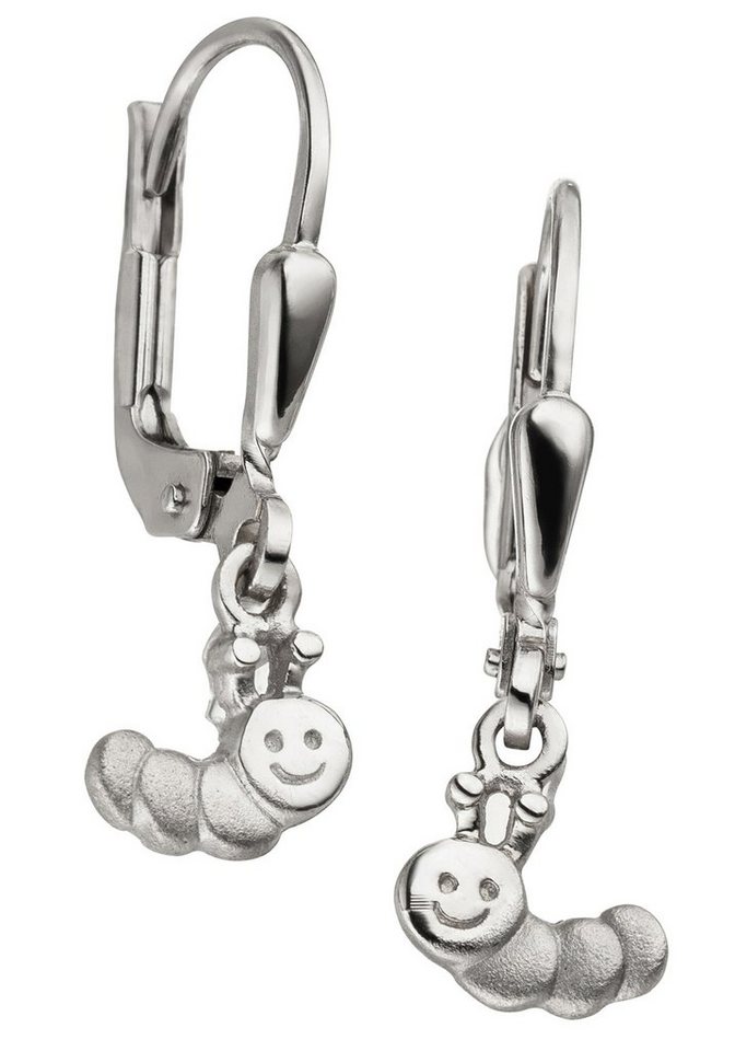 JOBO Paar Ohrhänger Kinder-Ohrringe Raupe, 925 Silber