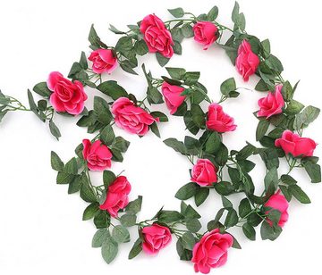 Kunstblumenstrauß osengirlanden künstliche Rosenranken,mit grünen Pflanzen, Coonoor