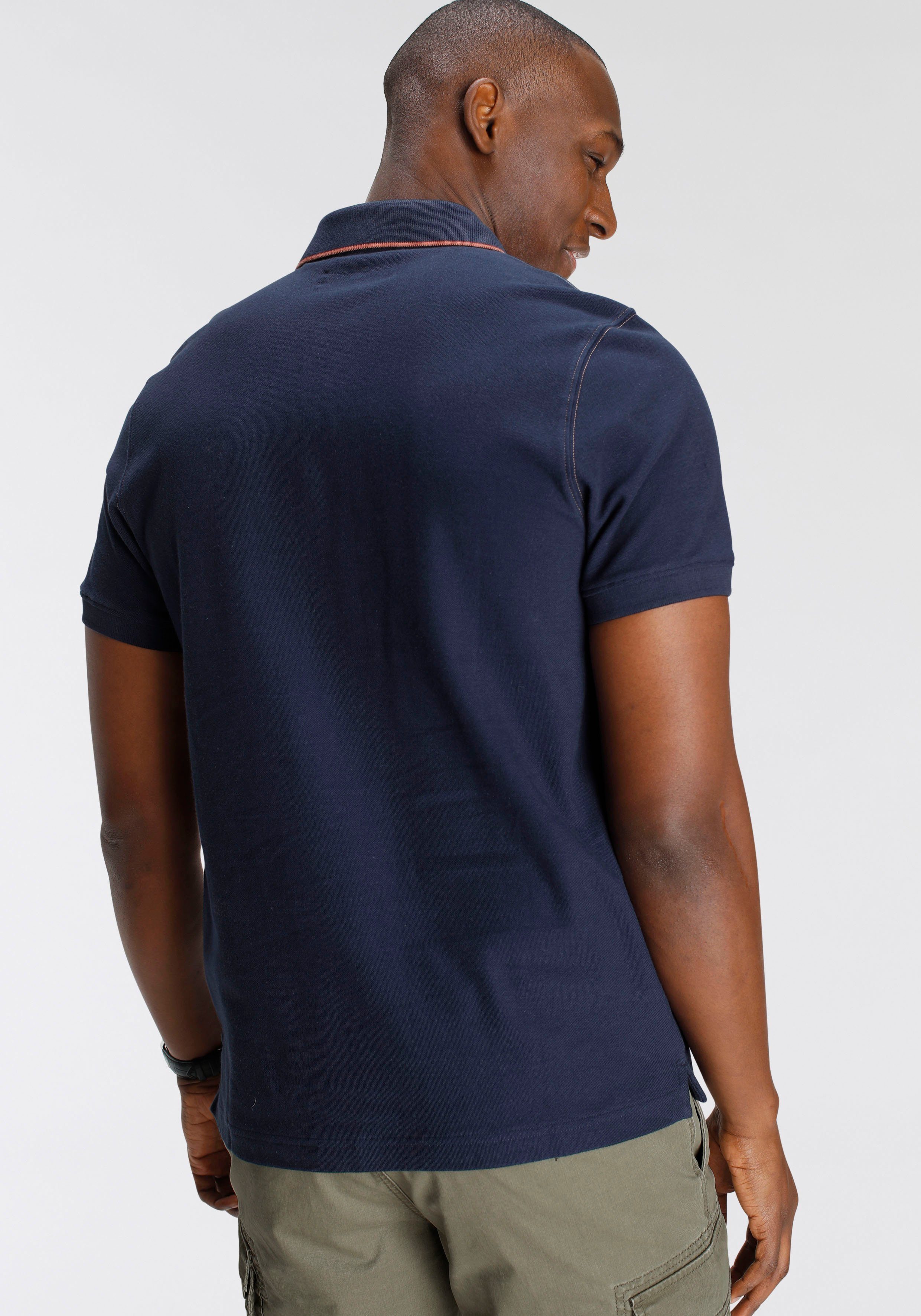 DELMAO Poloshirt Kurzarm, mit Rippbündchen, Polokragen günstig online kaufen