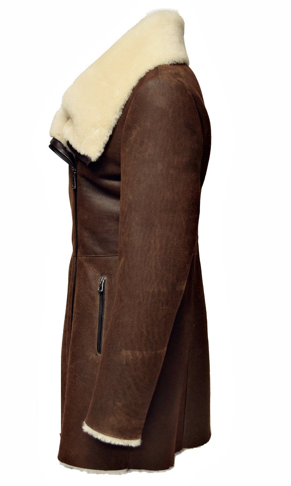 Zimmert Leather Ledermantel Anniki (leicht Nappiert, Braun, Naturbraun) Lam günstig online kaufen