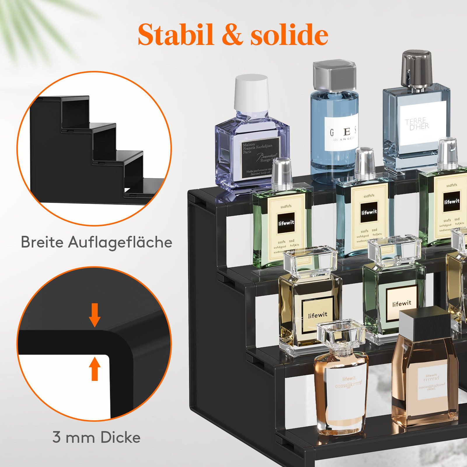 Lifewit Stufenregal Multifunktionales Regal für Kölnisch Wasser, Figuren, Sammlerstücke., 1-tlg.