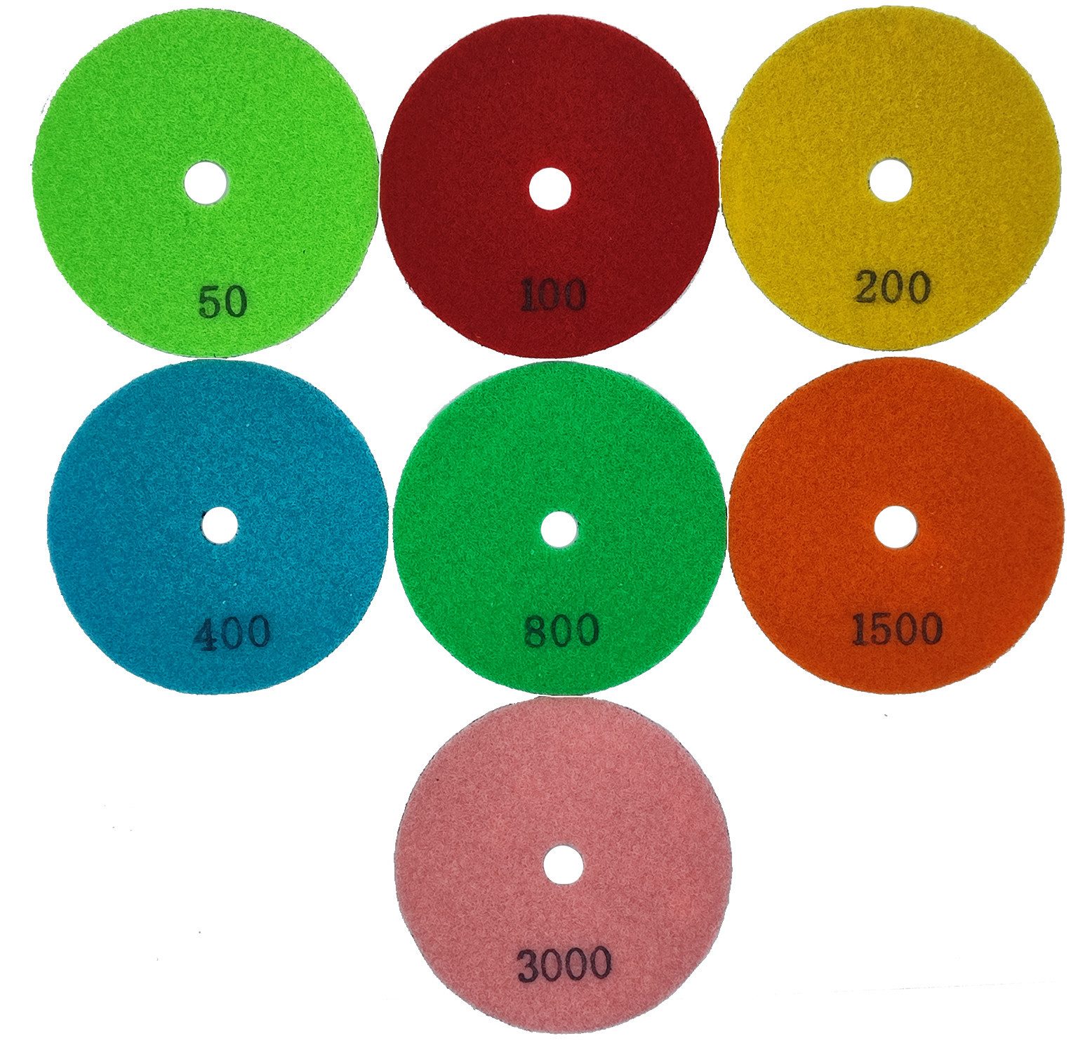 TECMIX Schleifteller DIAMANT KLETT SCHLEIF- U. POLIERPAD K800 - Ø 100MM, Packung, 1-St., 1 Schleifteller K800, Für Granit, Beton, Keramik, Naturstein