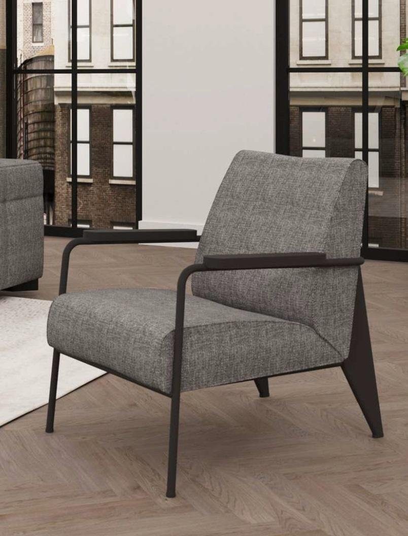 Dreisitzer 3 Couchgarnitur Sessel Zweisitzer in Graue Teile, Sofa Wohnzimmergarnitur, JVmoebel Europe Made