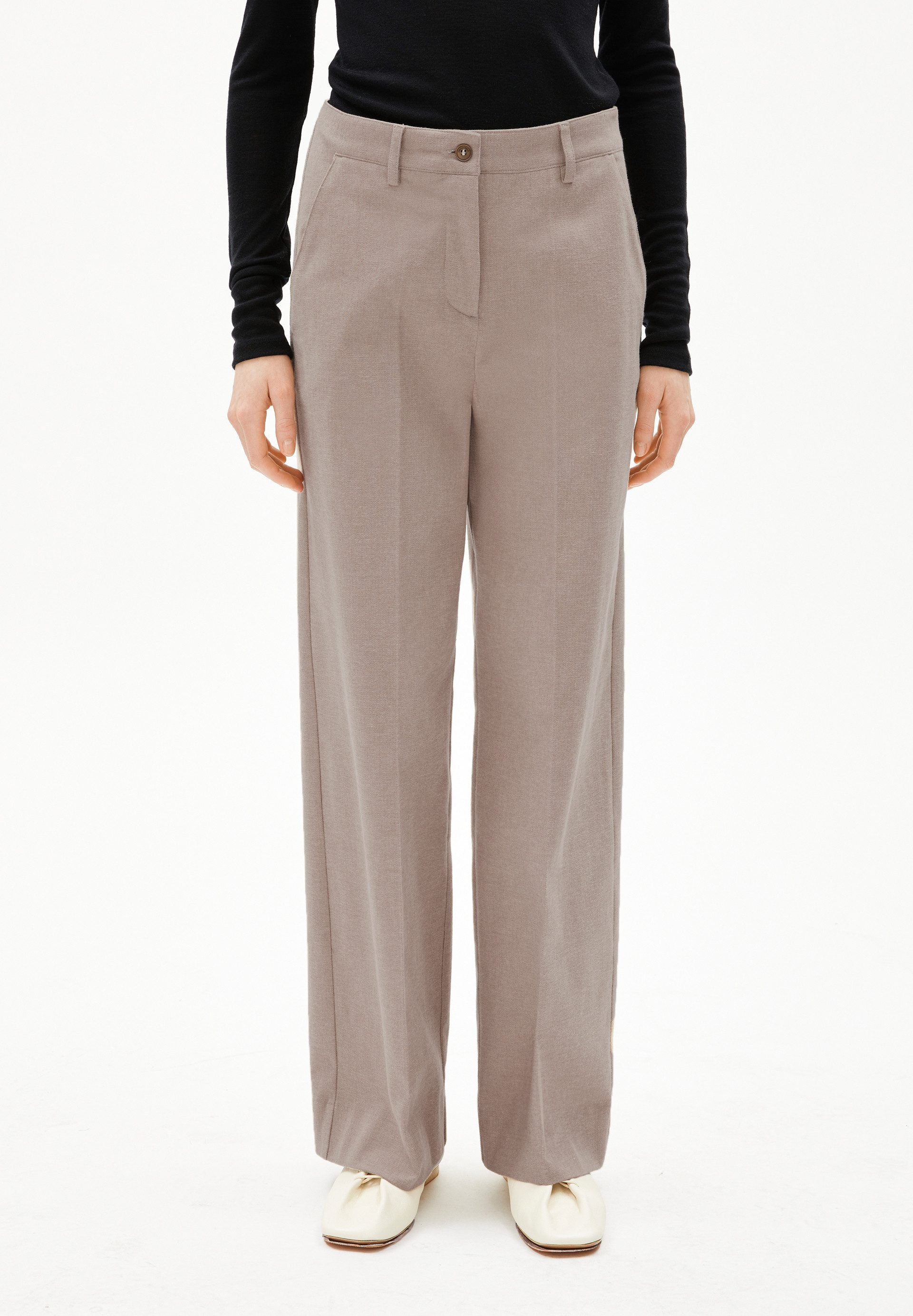 Armedangels Stoffhose LEANDRAA HANDAAS Webhose aus Bio-Baumwoll Mix (Regular Fit) Webhose aus Bio-Baumwoll Mix