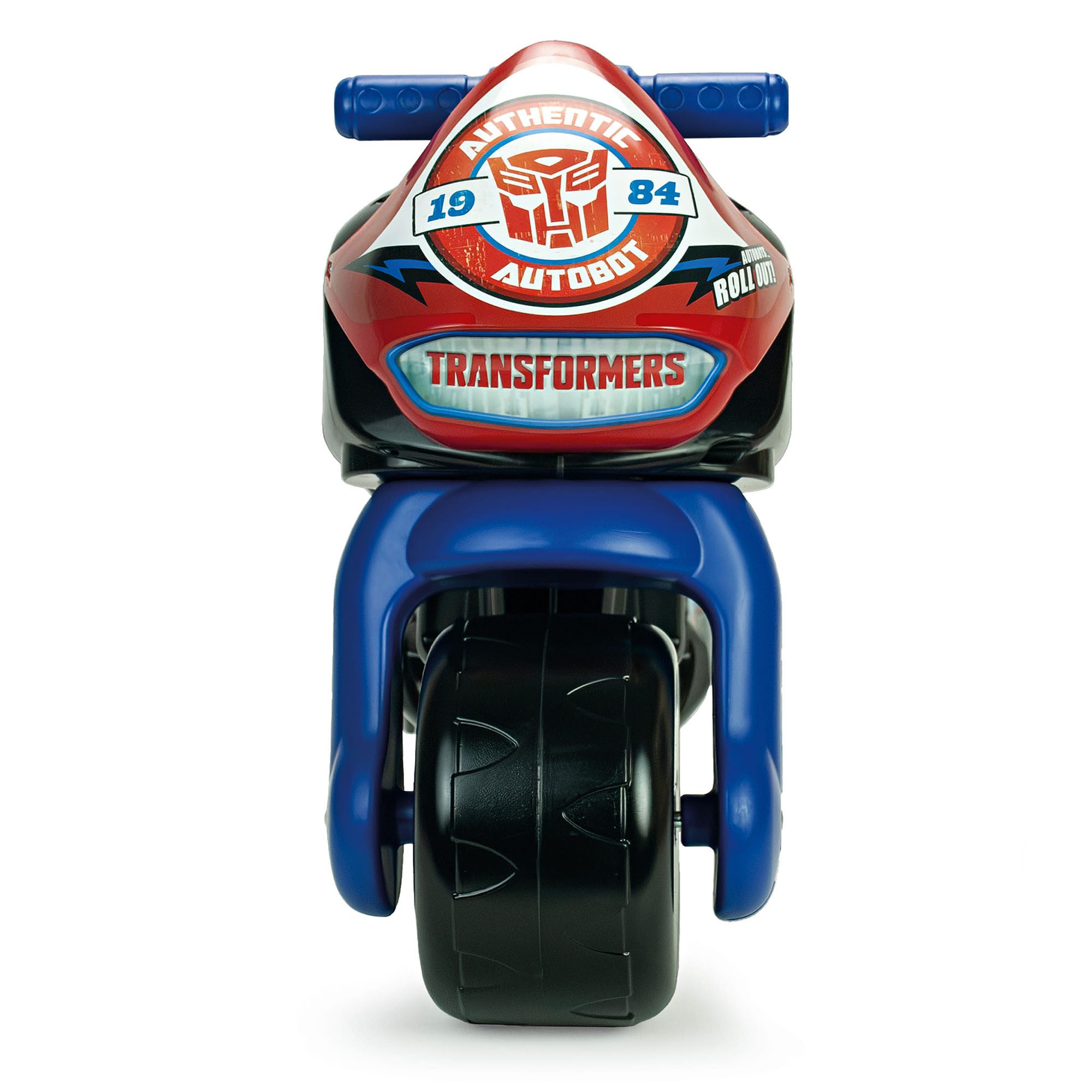 INJUSA Rutschmotorrad Twin Dessert Transformers, Kinder Rutschmotorrad mit breiten Rädern, Tragegriff stabil bis 30 kg