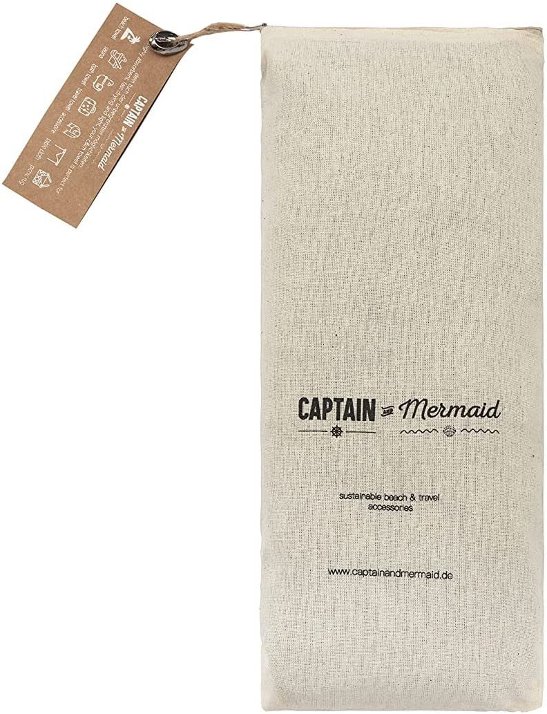 Captain&Mermaid CAPTAIN Strandtuch Mermaid 100% Baumwolle, and Premium aus 100% Blue Strandtuch Baumwolle