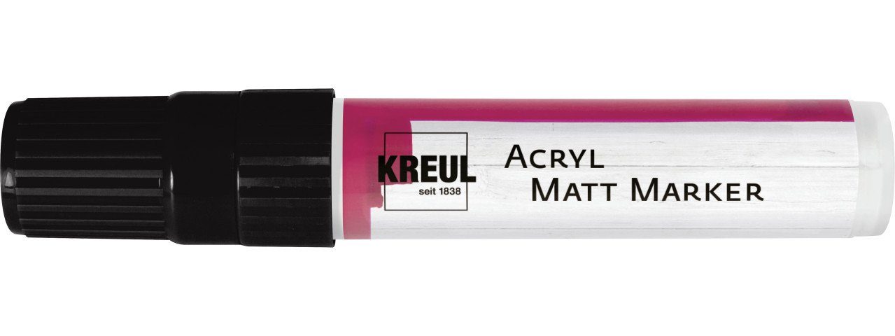 XXL Kreul Marker schwarz Flachpinsel Matt Acryl Kreul